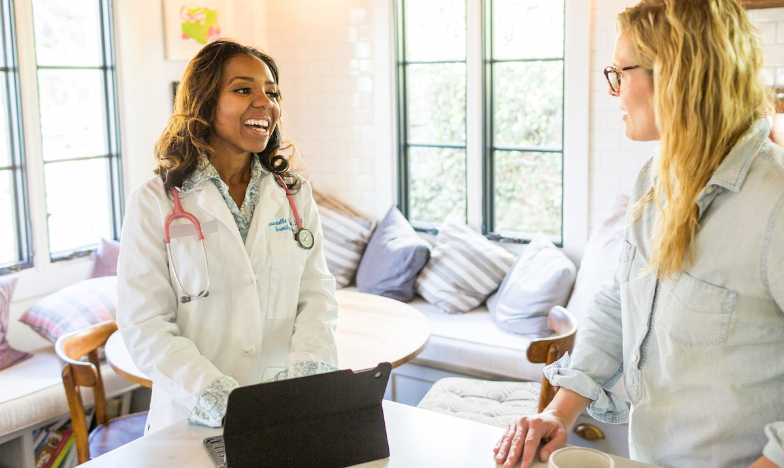 Doctor with patient